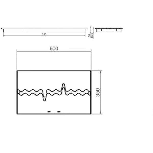 Unieke Inbouw Bio Ethanol Brander 60 CM