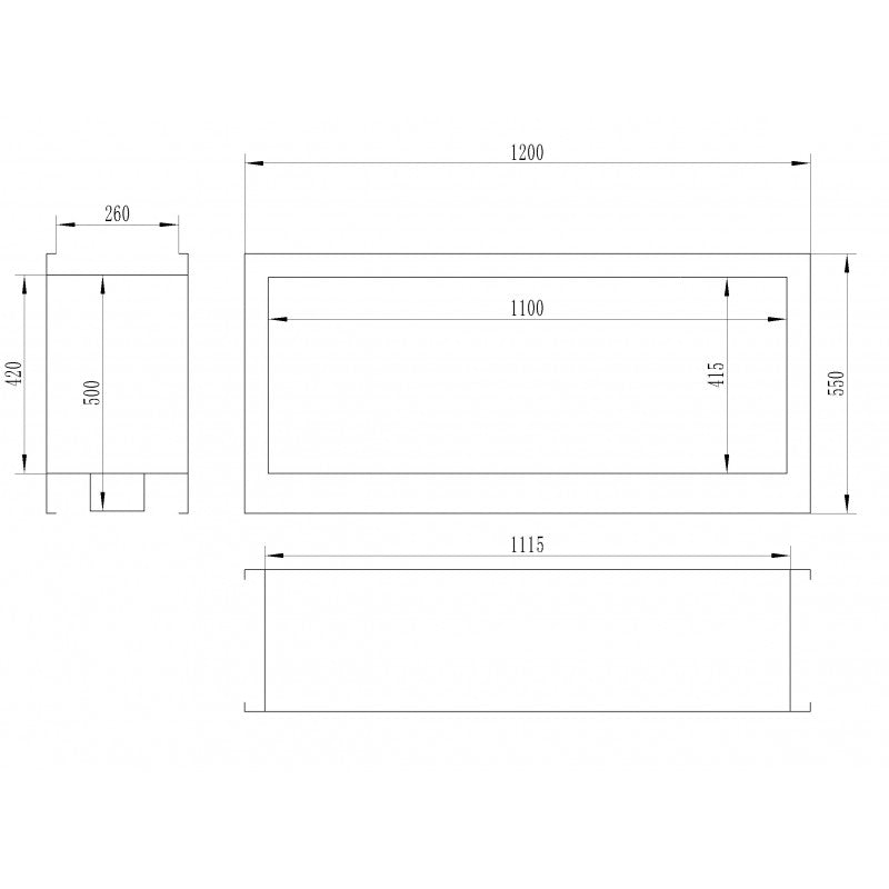 Laz Bio-Ethanol Doorkijkhaard 120 CM