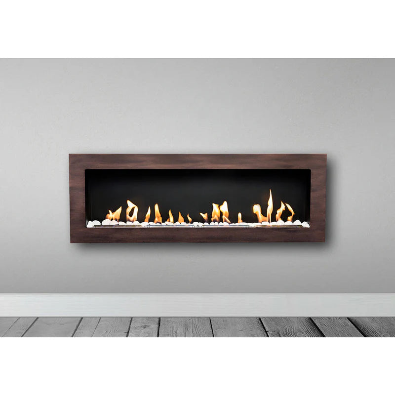 Nerez Bruin Bio-Ethanol Inbouw - Wandhaard 115 CM